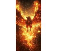 5D Diamond Painting Kits for Adults & Children, Eagle Gold Full Drill Round Diamond Art, DIY Stress-Relieving Craft for Home Decor, Sparkling Rhinestone Embroidery Pictures Beginners 70x90cm A911