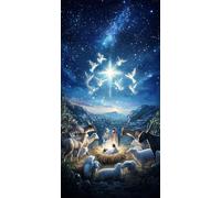 5D Diamond Painting Kits for Adults & Children, Jesus Angel Full Drill Round Diamond Art, DIY Stress-Relieving Craft for Home Decor, Sparkling Rhinestone Embroidery Pictures Beginners 100x150cm A894