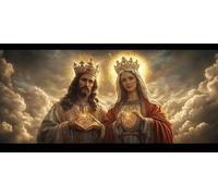 5D Diamond Painting Kits for Adults & Children, Jesus Maria Full Drill Round Diamond Art, DIY Stress-Relieving Craft for Home Decor, Sparkling Rhinestone Embroidery Pictures Beginners 100x130cm A893