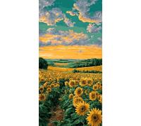 5D Diamond Painting Kits for Adults & Children, Sunflower Sky Full Drill Round Diamond Art, DIY Stress-Relieving Craft for Home Decor, Sparkling Rhinestone Embroidery Pictures Beginners 100x130cm A820