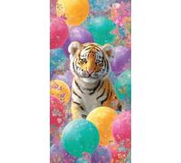 5D Diamond Painting Kits for Adults & Children, The Tiger Is Cute Full Drill Round Diamond Art, DIY Stress-Relieving Craft for Home Decor, Sparkling Rhinestone Embroidery Beginners 30x40cm A438