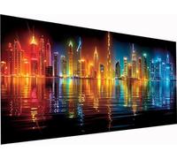5D Diamond Painting Kits for Adults City, Diamond Art Kits Night View, Large 40x20 Inch DIY Full Drill Embroidery Crystal Arts and Crafts for Adults, Painting for Home Wall Decor Gifts for Women A-703