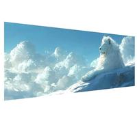 5D Diamond Painting Kits for Adults Cloud, Polar Bear Diamond Art Kits Adults Beginner, DIY Rhinestone Crystal Art Crafts, Cross Stitch Gem Arts for Wall Room Decor, Gifts for Women (150x60cm) J-69
