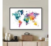 5D Diamond Painting Kits for Adults, Color & World Map Diamond Art Kit for Home Wall Decor, 40x50cm Full Drill Crystal Embroidery Cross Stitch Arts and Crafts, DIY Gem Art Gift for Beginners 1Z-1124