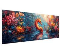 5D Diamond Painting Kits for Adults Coral, Seahorse Diamond Art Kits Adults Beginner, DIY Rhinestone Crystal Art Crafts, Cross Stitch Gem Arts for Wall Room Decor, Gifts for Women (250x100cm) D-67