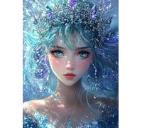 5D Diamond Painting Kits for Adults, Diamond Art The Crown Queen Round Full Drill Crystal Art Embroidery DIY Craft Painting Pictures Kids, Christmas Home Wall Room Decor, Gifts Women 80x110cm WO1W387