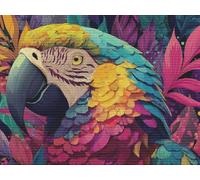 5D Diamond Painting Kits for Adults, DIY Full Drill Round Diamond Art Kits, Colorful Parrot painting pictures, Gem Crystal art Embroidery Cross Stitch, for Home Wall Decor, Female Gifts 30x40cm A-85