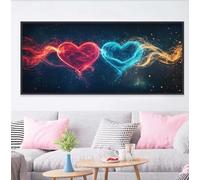5D Diamond Painting Kits for Adults, DIY Large Diamond Art Kits Adults Starry Sky, Full Drill Love Crystal Art Cross Stitch Embroidery Canvas Arts and Crafts, Home Wall Decor 24 x 48 inch C-7613