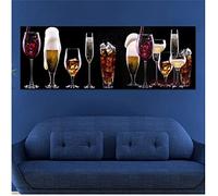 5D Diamond Painting Kits for Adults DIY Round Drill Diamond Painting Full Kit Wine Champagne Whisky Beer Diamond Art Kits for Kids, Home Decor Cross Stitch Dimond Picture Art Crystal Crafts 30x60cm