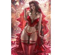 5D Diamond Painting Kits for Adults DIY Square Drill Diamond Painting Full Kit Anime Sexy Woman Diamond Art Kits for Kids, Home Decor Cross Stitch Dimond Picture Art Crystal Crafts Gifts 40x50cm