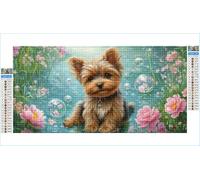 5D Diamond Painting Kits for Adults Dog 60x120cm Large Diamond Art Flowers Round Full Drill Crystal Rhinestone Cross Stitch, Kids DIY Sequin Gem Art Canvas Pictures for Home Wall Decor Gifts G1-167