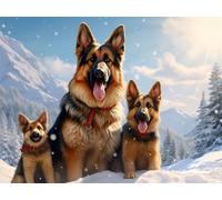 5D Diamond Painting Kits for Adults, Dog Diamond Art Mountain Sequin Gem Art Kits Kids Beginner, 90x120cm Large DIY Full Drill Rhinestone Embroidery Pictures for Home Wall Decor, Gifts for Women G-146