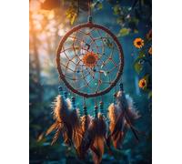 5D Diamond Painting Kits for Adults, Dream Catcher Diamond Art Forest Dimond Painting, Square Full Drill Gem Art Crafts for Adults Beginner Embroidery Cross Stitch Kits, Room Decor 24x32inch -yx6I9