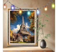 5D Diamond Painting Kits for Adults Eiffel Tower,Paris,DIY Cross Stitch Diamond Art Kits for Beginners,Full Drill Crystal Embroidery Picture Art and Crafts Kits for Home Wall Decor 120x160cm 59N-4240