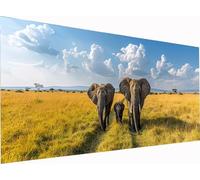 5D Diamond Painting Kits for Adults Elephant, Diamond Art Kits Landscape, Large 48x24 Inch DIY Full Drill Embroidery Crystal Arts and Crafts for Adults, Painting for Home Wall Decor Gifts 6-6360