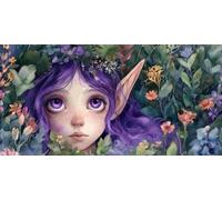 5D Diamond Painting Kits for Adults, Elf Large Diamond Art Kits for Adults, DIY Full Round Drill Gem Art Cross Stitch Mosaic Arts Kit, Home Living Room Wall Decoration Painting Kit (40x80inch) J-483