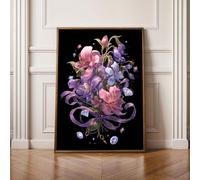 5D Diamond Painting Kits for Adults, Flower Love Diamond Art Kits Adults, Full Drill Crystal, DIY Cross Stitch Arts Crafts Pictures Embroidery for Home Wall Decor 30x40cm PjY8364 7-G