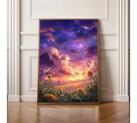 5D Diamond Painting Kits for Adults, Flower Sky Diamond Art Kits Adults, Full Drill Crystal, DIY Cross Stitch Arts Crafts Pictures Embroidery for Home Wall Decor 40x53in PjY10352 9-6