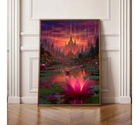 5D Diamond Painting Kits for Adults, Flowers Flower Diamond Art Kits Adults, Full Drill Crystal, DIY Cross Stitch Arts Crafts Pictures Embroidery for Home Wall Decor 20x28 Inch PjY10568 Q-0