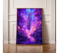 5D Diamond Painting Kits for Adults, Forest Feather Diamond Art Kits Adults, Full Drill Crystal, DIY Cross Stitch Arts Crafts Pictures Embroidery for Home Wall Decor 40x80in PjY10050 R-K