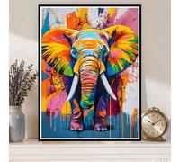 5D Diamond Painting Kits for Adults Full Drill - Colorful Diamond Art Kit 50x60cm, Crystal Art for Kids Cross Stitch Embroidery Rhinestone Craft for Home Wall Decor, Gifts for Women, Elephant Z#-1335