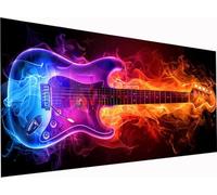 5D Diamond Painting Kits for Adults Guitar, Diamond Art Kits Flame, Large 36x18 Inch DIY Full Drill Embroidery Crystal Arts and Crafts for Adults, Painting for Home Wall Decor Gifts for Women A-2518