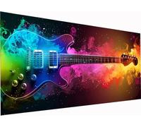 5D Diamond Painting Kits for Adults Guitar, Diamond Art Kits Flame, Large 36x18 Inch DIY Full Drill Embroidery Crystal Arts and Crafts for Adults, Painting for Home Wall Decor Gifts for Women D-3076