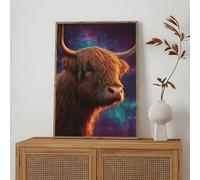 5D Diamond Painting Kits for Adults, Highland Cattle & Dream Diamond Art Kit for Home Decor, 50x70cm Full Drill Crystal Embroidery Cross Stitch Arts and Crafts, DIY Gem Art Gift for Beginners 1Z-56