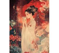 5D Diamond Painting Kits for Adults Japan 16x24inch, 2026 Diamond Art for Kids, DIY Full Drill Cross Stitch Embroidery Arts and Crafts for Adults, Gem Art Canvas Picture Kits for Decor (Beauty) Q-494T