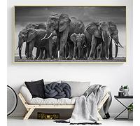 5D Diamond Painting Kits for Adults Kids African Elephant, by Number Kits Full Drill Diamond Painting , Diamond Art Craft Crystal Embroidery Cross Stitch Pictures Home Wall Decor Gift 30x60cm/12x24in
