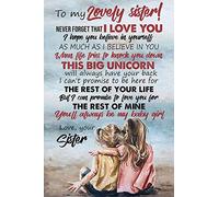 5D Diamond Painting Kits for Adults Kids Colorful Text - to My Lovely Sister Diamond Dots Arts Craft for Home Wall Decor -11.8×15.7inch(Square Drill)