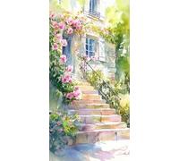 5D Diamond Painting Kits for Adults Kids, Cottage Flowers Large Diamond Art Painting 40x80cm, DIY Square Full Drill Crystal Art Cross Stitch Mosaic Kit for Home Wall Room Decor, Gifts for Women w-768