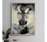 5D Diamond Painting Kits for Adults Kids， Round Drill Black Guitar Girl 25x40cm DIY Painting Diamond Art Full Drill Crystal Rhinestone Embroidery Cross Stitch Arts Craft for Home Wall Decor (10x16in)
