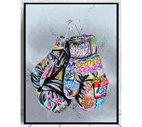 5D Diamond Painting Kits for Adults Kids, Sport Boxing Gloves DIY Diamond Painting Full Drill Diamond Art Kit Rhinestone Embroidery Cross Stitch Canvas Pictures for Wall Decor （25x30cm/10x12inch）
