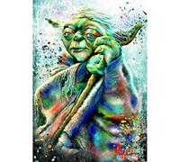 5D Diamond Painting Kits for Adults Kids, Star Wars Yoda Green Full Drill Paint with Diamonds, Wall Paintings for Living Room Diamond Cross Stitch Arts Canvas for Home Decor 11.8x15.7 Inch