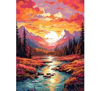 5D Diamond Painting Kits for Adults, Landscape Diamond Art Mountain Sequin Gem Art Kits Kids Beginner, 40x60cm Large DIY Full Drill Rhinestone Embroidery Pictures, Home Decor, Gifts for Women G-1109