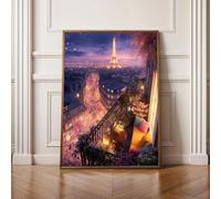 5D Diamond Painting Kits for Adults, Landscape Eiffel Tower Diamond Art Kits Adults, Full Drill Crystal, DIY Cross Stitch Arts Crafts Pictures Embroidery for Home Wall Decor 28x36 Inch PjY10126 Z-9