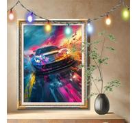 5D Diamond Painting Kits for Adults Landscapes,Colorful Sports Cars, DIY Cross Stitch Diamond Art Kits for Beginners, Crystal Embroidery Picture Art and Crafts for Home Wall Decor (60x80cm) 59N-6725