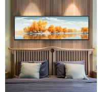 5D Diamond Painting Kits for Adults, Large Diamond Painting Autumn Forest Diamond Art for Kids, DIY Full Drill Gem Crystal Art Rhinestone Crafts Kit for Home Wall Decor Gifts, 19.6x51.1 Inch/50x130 cm