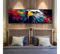 5D Diamond Painting Kits for Adults, Large Diamond Painting Colored Eagle Diamond Art for Kids, DIY Full Drill Gem Crystal Art Rhinestone Crafts Kit for Home Wall Decor Gifts, 11.8x27.5 Inch/30x70 cm