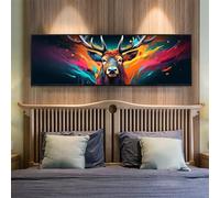 5D Diamond Painting Kits for Adults, Large Diamond Painting Deer Colored Diamond Art for Kids, DIY Full Drill Gem Crystal Art Rhinestone Crafts Kit for Home Wall Decor Gifts, 11.8x27.5 Inch/30x70 cm