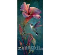 5D Diamond Painting Kits for Adults, Large Diamond Painting Hummingbird Flowers Diamond Art for Kids, DIY Full Drill Gem Crystal Art Rhinestone Crafts Kit for Home Wall Decor Gifts, 20x40 cm/8x16 Inch