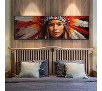 5D Diamond Painting Kits for Adults, Large Diamond Painting Indian Princess Diamond Art for Kids, DIY Full Drill Gem Crystal Art Rhinestone Crafts Kit for Home Wall Decor, 27.5x70.8 Inch/70x180 cm