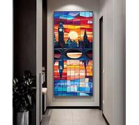 5D Diamond Painting Kits for Adults, Large Diamond Painting London Landscape Diamond Art for Kids, DIY Full Drill Gem Crystal Art Rhinestone Crafts Kit for Home Wall Decor Gifts, 50x100 cm/20x40 Inch