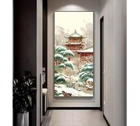 5D Diamond Painting Kits for Adults, Large Diamond Painting Snow Building Diamond Art for Kids, DIY Full Drill Gem Crystal Art Rhinestone Crafts Kit for Home Wall Decor Gifts, 30x60 cm/12x24 Inch