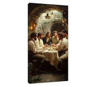 5D Diamond Painting Kits for Adults, Large The Last Supper Full Drill 28x14inch Cross Stitch Embroidery Pictures Arts Kits, Diamond Art Man Crystal Arts and Crafts for Adults Home Decor 70x35cm t-5743