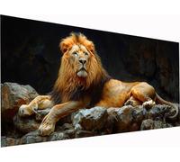 5D Diamond Painting Kits for Adults Lion, Diamond Art Kits Animal, Large 56x28 Inch DIY Full Drill Embroidery Crystal Arts and Crafts for Adults, Mosaic Production, Painting for Home Wall Decor 2-1700