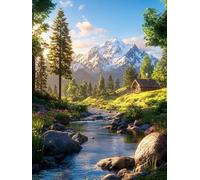 5D Diamond Painting Kits for Adults, Mountain Diamond Art Samll Canvas 35.4 x 47.2 Inch, Paint by Numbers for Adults Landscape Pattern, Gem Art Paintng Mosaic Kits for Adults, Home Decor, Model 516