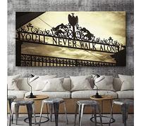 5D Diamond Painting Kits for Adults, Never Walk Alone Full Square Drill Diamond Art Kids DIY Stitch Embroidery Kit Gifts, Large Dimond Picture Art Craft Wall Decorations for Bedrooms 60x120cm