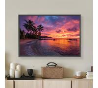 5D Diamond Painting Kits for Adults, Ocean & Tree Diamond Art Kit for Home Wall Decor, 30x50cm Full Drill Crystal Embroidery Cross Stitch Arts and Crafts, DIY Gem Art Gift for Beginners 1Z-1016